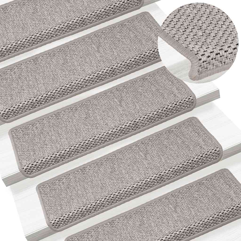 Treppenmatten Selbstklebend Sisal-Optik 15 Stk. 65x21x4 cm