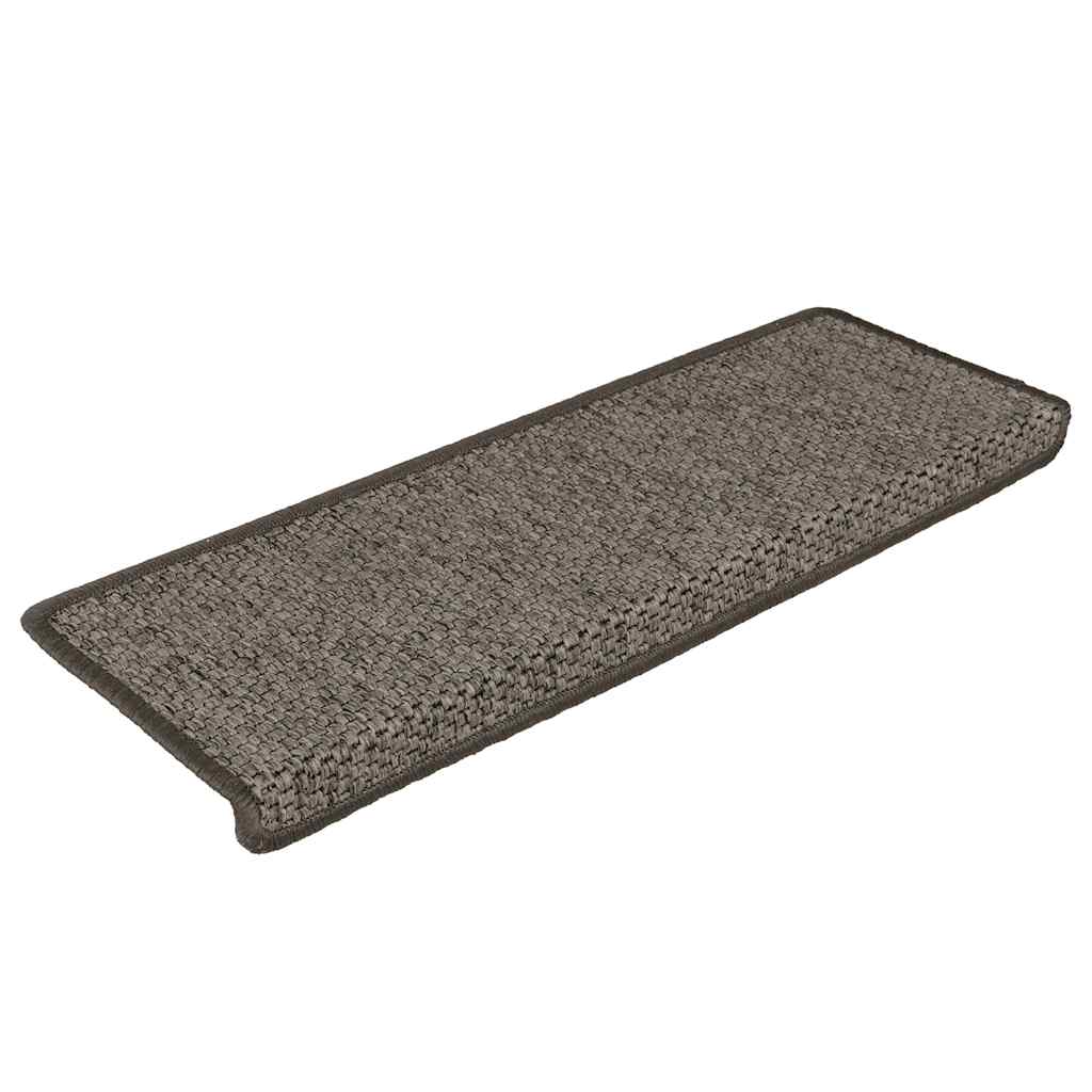 Treppenmatten Selbstklebend Sisal 15Stk. 65x21x4cm Grau & Beige