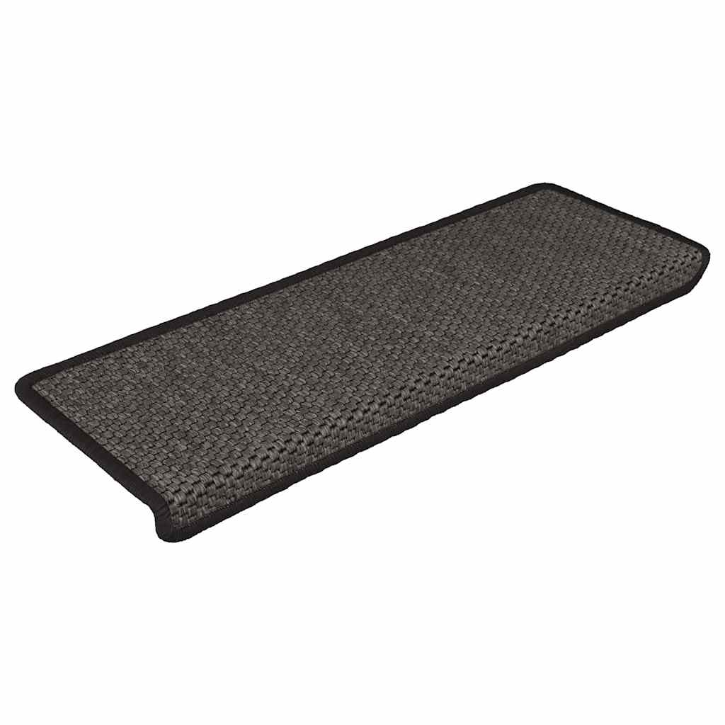 Stufenmatten Selbstklebend Sisal 15 Stk. 65x21x4 cm Anthrazit