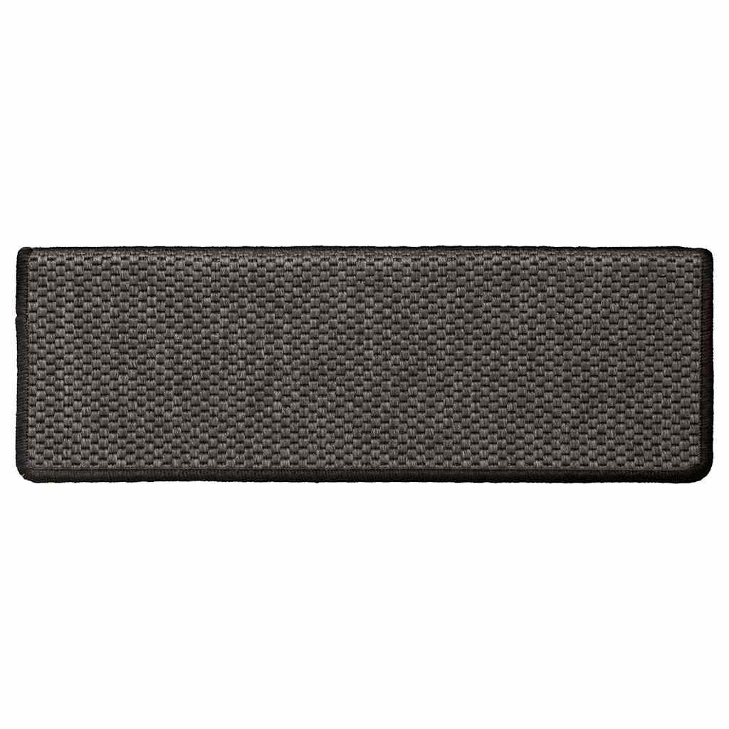 Stufenmatten Selbstklebend Sisal 15 Stk. 65x21x4 cm Anthrazit