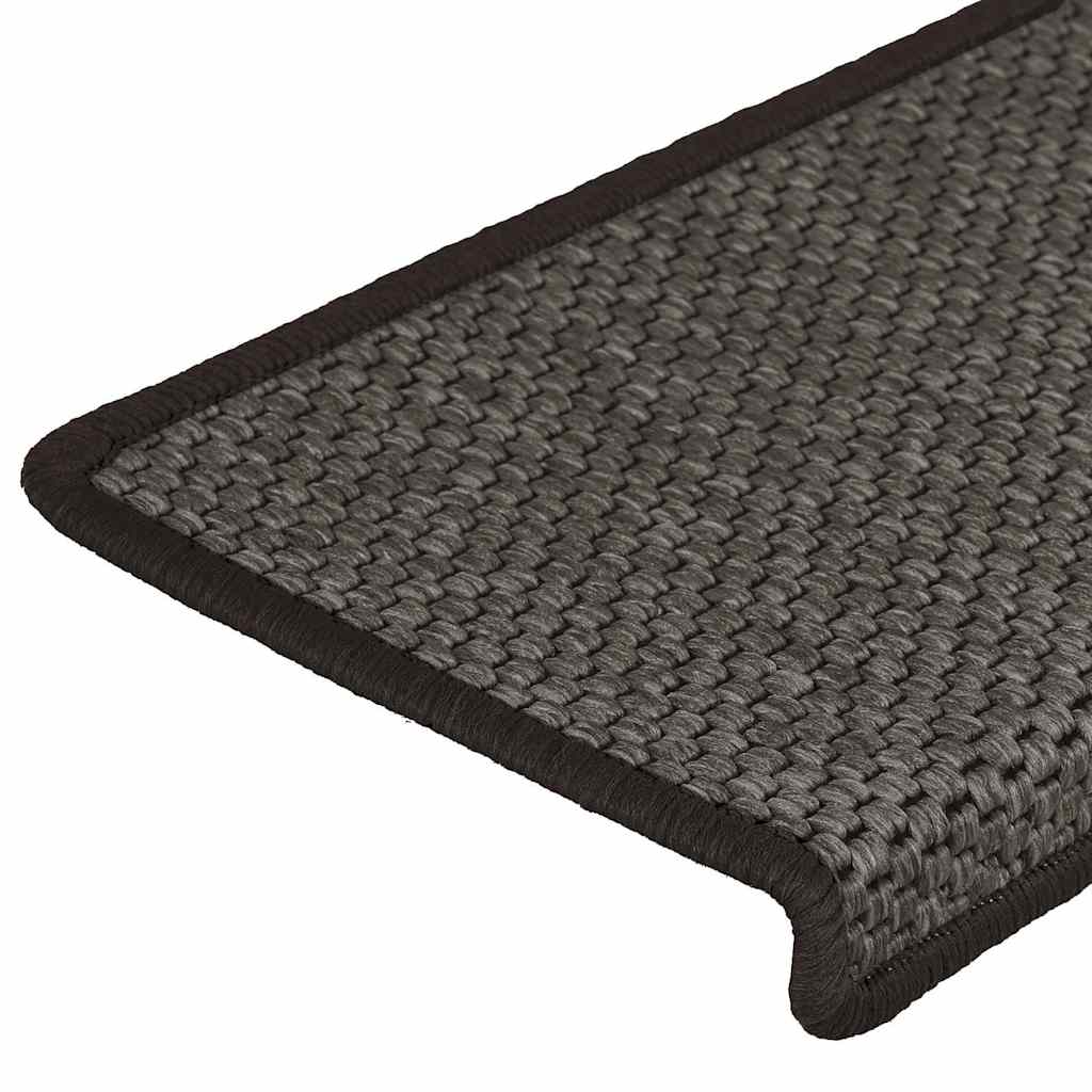 Stufenmatten Selbstklebend Sisal 15 Stk. 65x21x4 cm Anthrazit