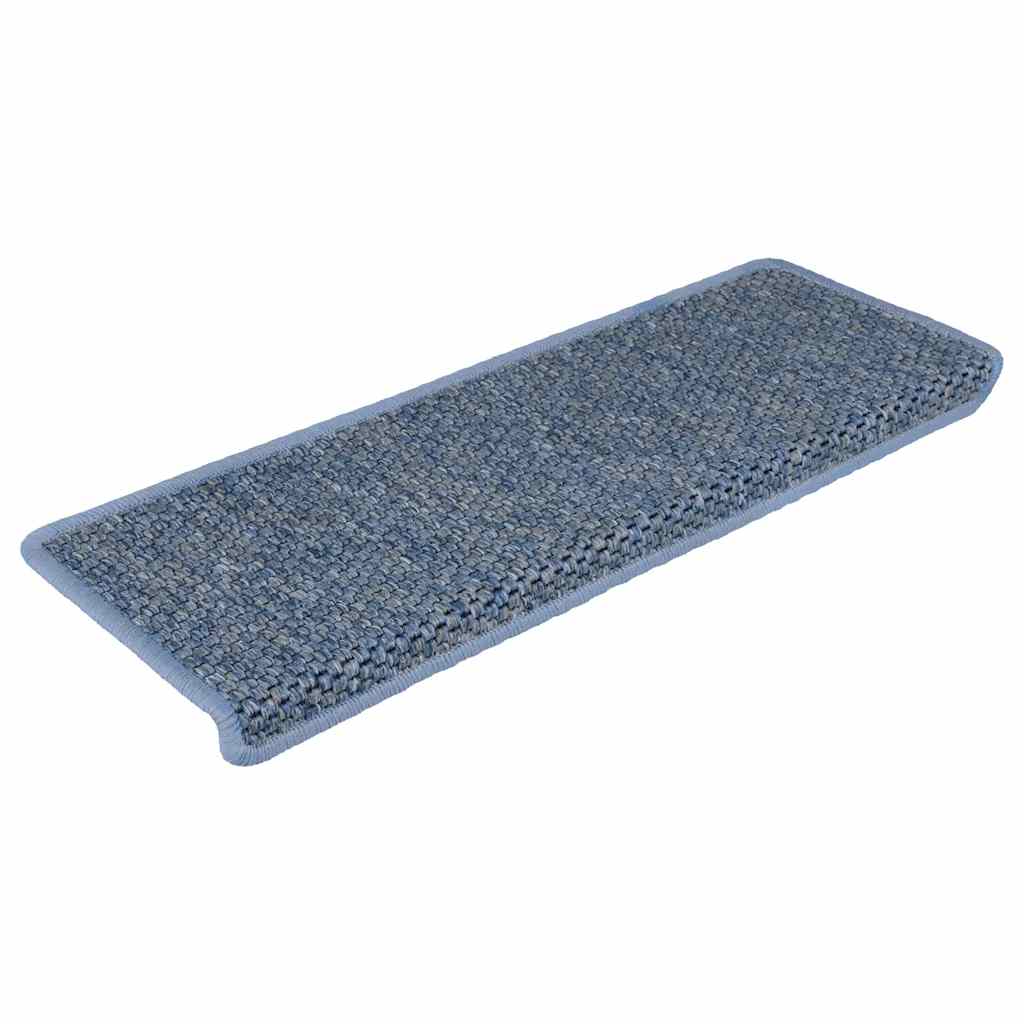 Stufenmatten Selbstklebend Sisal-Optik 15 Stk. 65x21x4 cm Blau