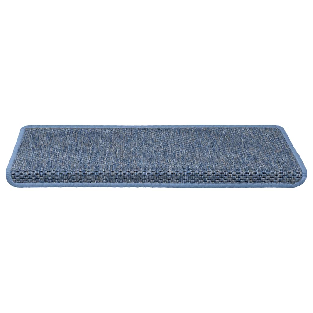 Stufenmatten Selbstklebend Sisal-Optik 15 Stk. 65x21x4 cm Blau