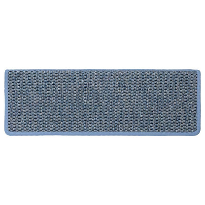 Stufenmatten Selbstklebend Sisal-Optik 15 Stk. 65x21x4 cm Blau