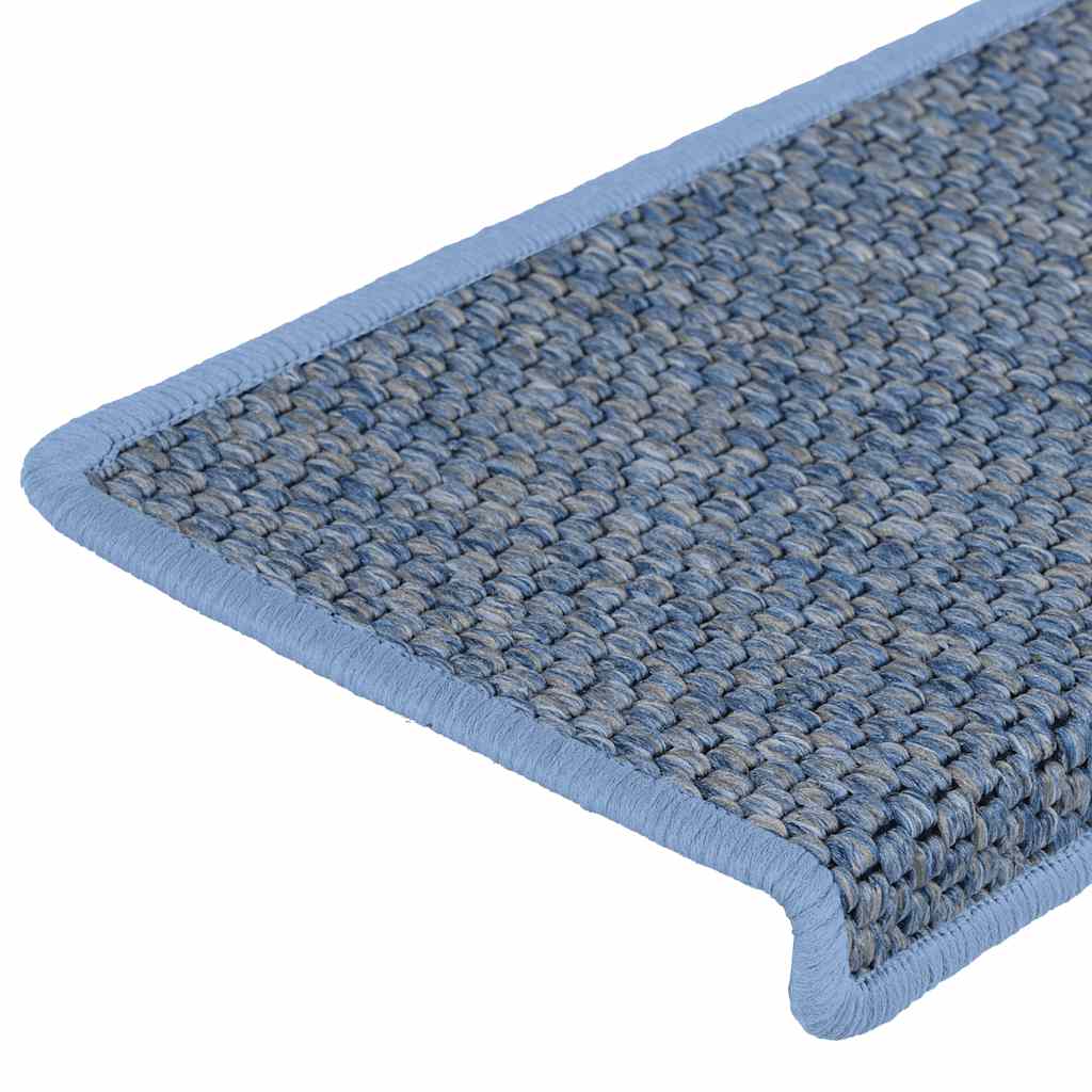 Stufenmatten Selbstklebend Sisal-Optik 15 Stk. 65x21x4 cm Blau