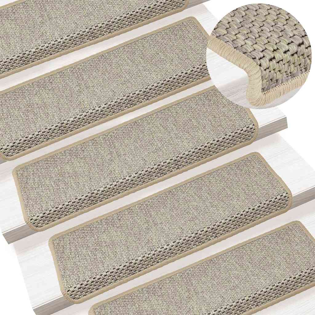Stufenmatten Selbstklebend Sisal-Look 15 Stk 65x21x4 Hellgrün