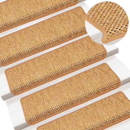 Stufenmatten Selbstklebend Sisal-Optik 15Stk. 65x21x4cm Sisal