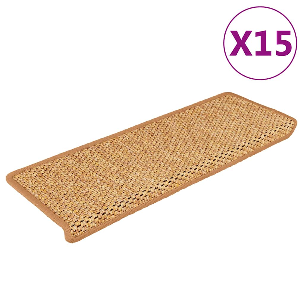 Stufenmatten Selbstklebend Sisal-Optik 15Stk. 65x21x4cm Sisal