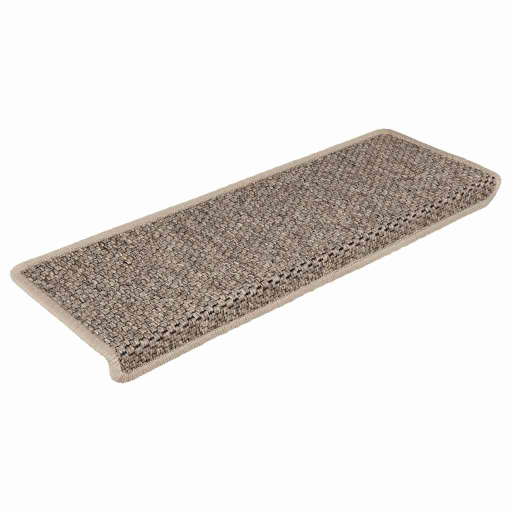 Stufenmatten Selbstklebend Sisal 15 Stk. 65x21x4cm Dunkelbeige