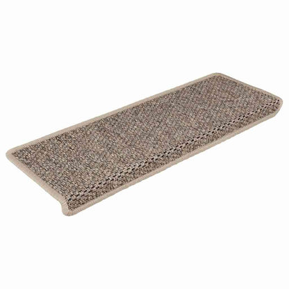 Stufenmatten Selbstklebend Sisal 15 Stk. 65x21x4cm Dunkelbeige
