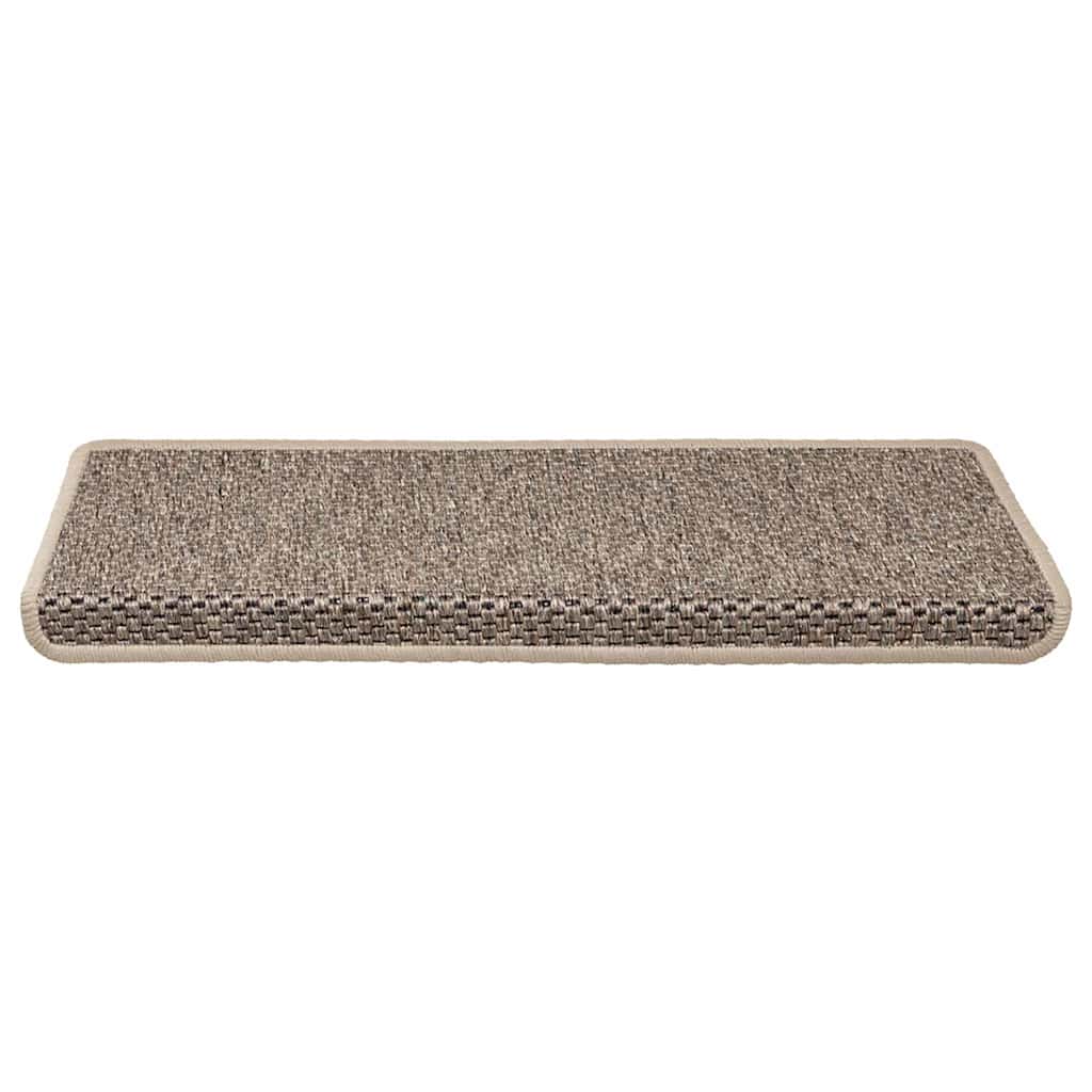 Stufenmatten Selbstklebend Sisal 15 Stk. 65x21x4cm Dunkelbeige