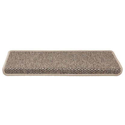 Stufenmatten Selbstklebend Sisal 15 Stk. 65x21x4cm Dunkelbeige