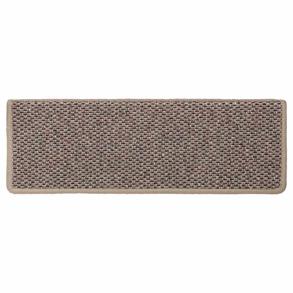 Stufenmatten Selbstklebend Sisal 15 Stk. 65x21x4cm Dunkelbeige
