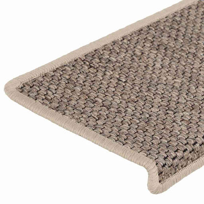 Stufenmatten Selbstklebend Sisal 15 Stk. 65x21x4cm Dunkelbeige