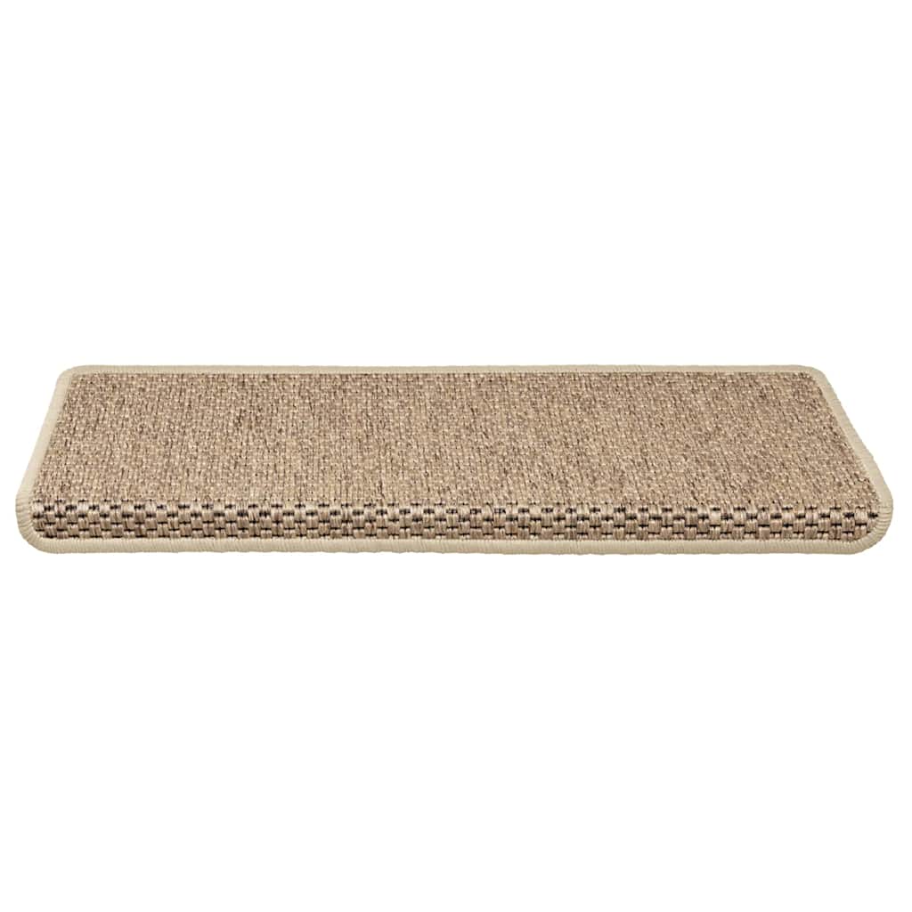 Stufenmatten Selbstklebend Sisal-Optik 15 Stk. 65x21x4 cm Sand