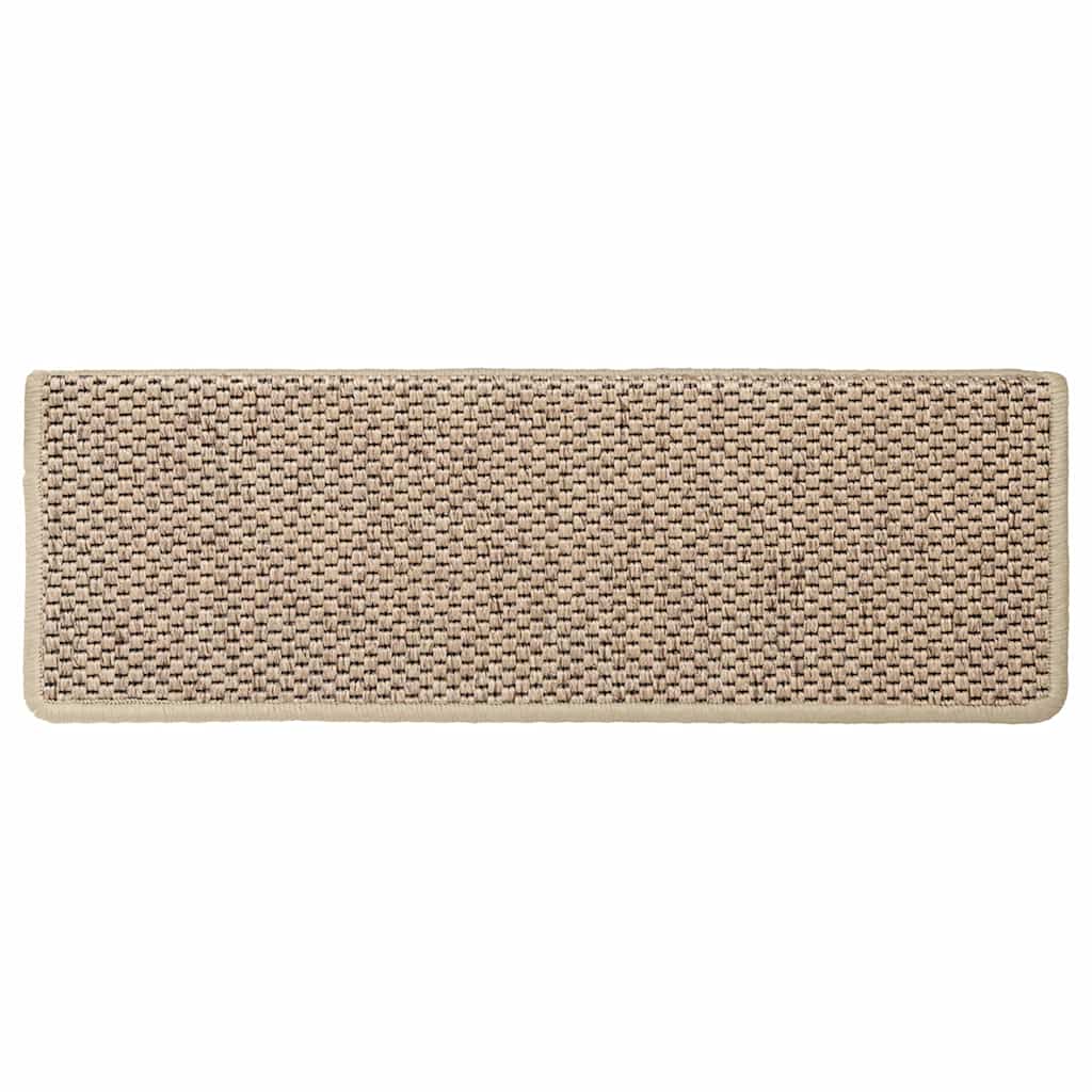 Stufenmatten Selbstklebend Sisal-Optik 15 Stk. 65x21x4 cm Sand