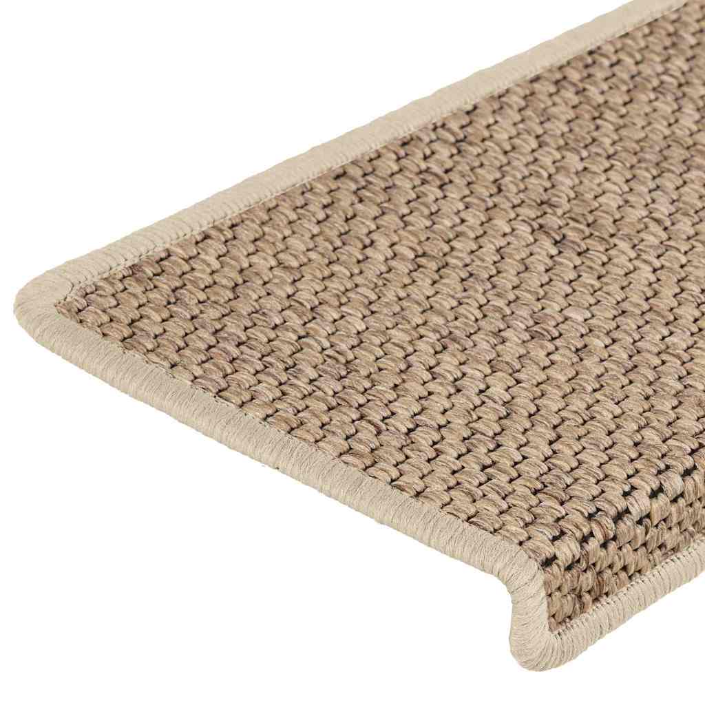 Stufenmatten Selbstklebend Sisal-Optik 15 Stk. 65x21x4 cm Sand