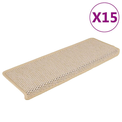 Stufenmatten Selbstklebend Sisal-Optik 15 Stk. 65x21x4cm Berber