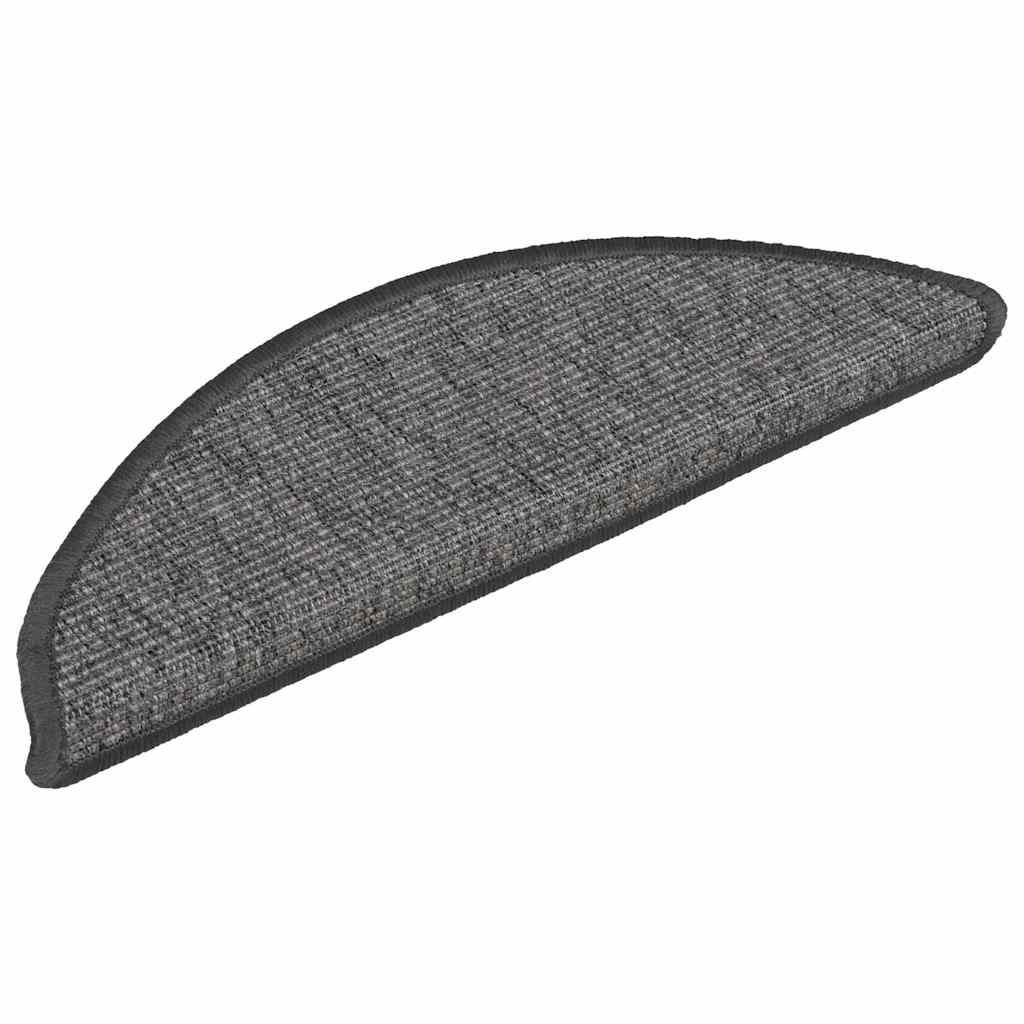 Stufenmatten 15 Stk. 56x17x3 cm Beige und Grau Halbrund
