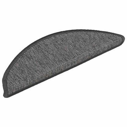 Stufenmatten 15 Stk. 56x17x3 cm Beige und Grau Halbrund