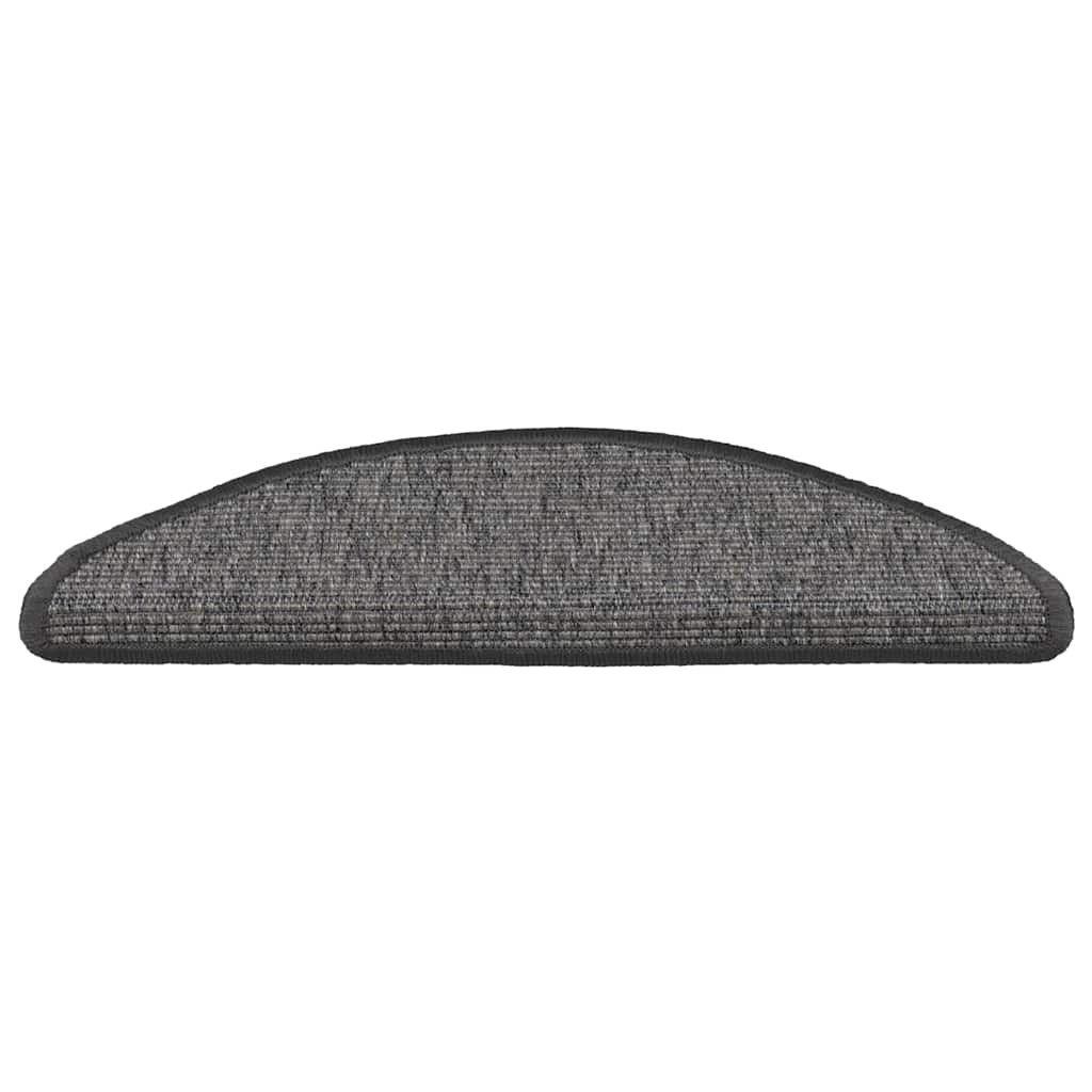 Stufenmatten 15 Stk. 56x17x3 cm Beige und Grau Halbrund