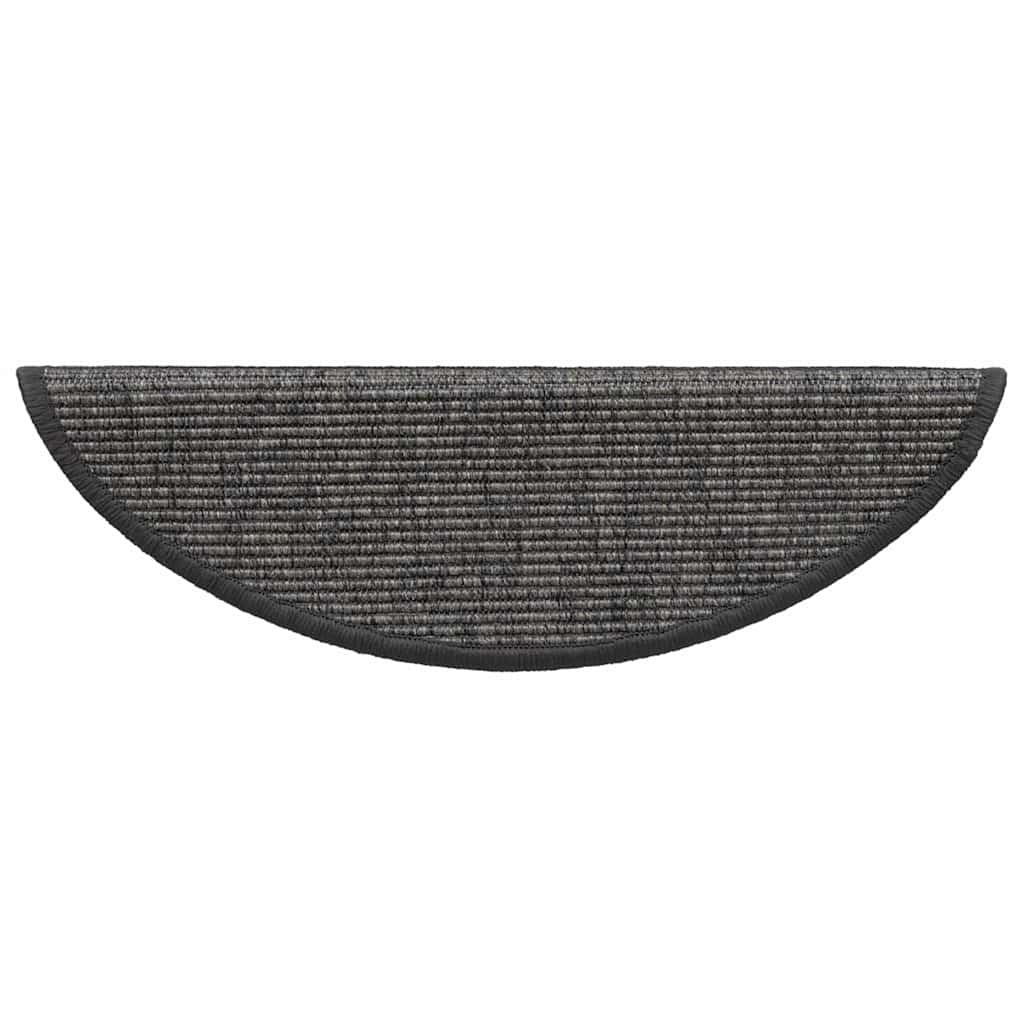 Stufenmatten 15 Stk. 56x17x3 cm Beige und Grau Halbrund