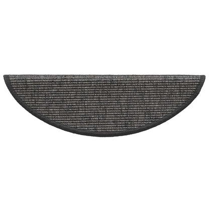 Stufenmatten 15 Stk. 56x17x3 cm Beige und Grau Halbrund