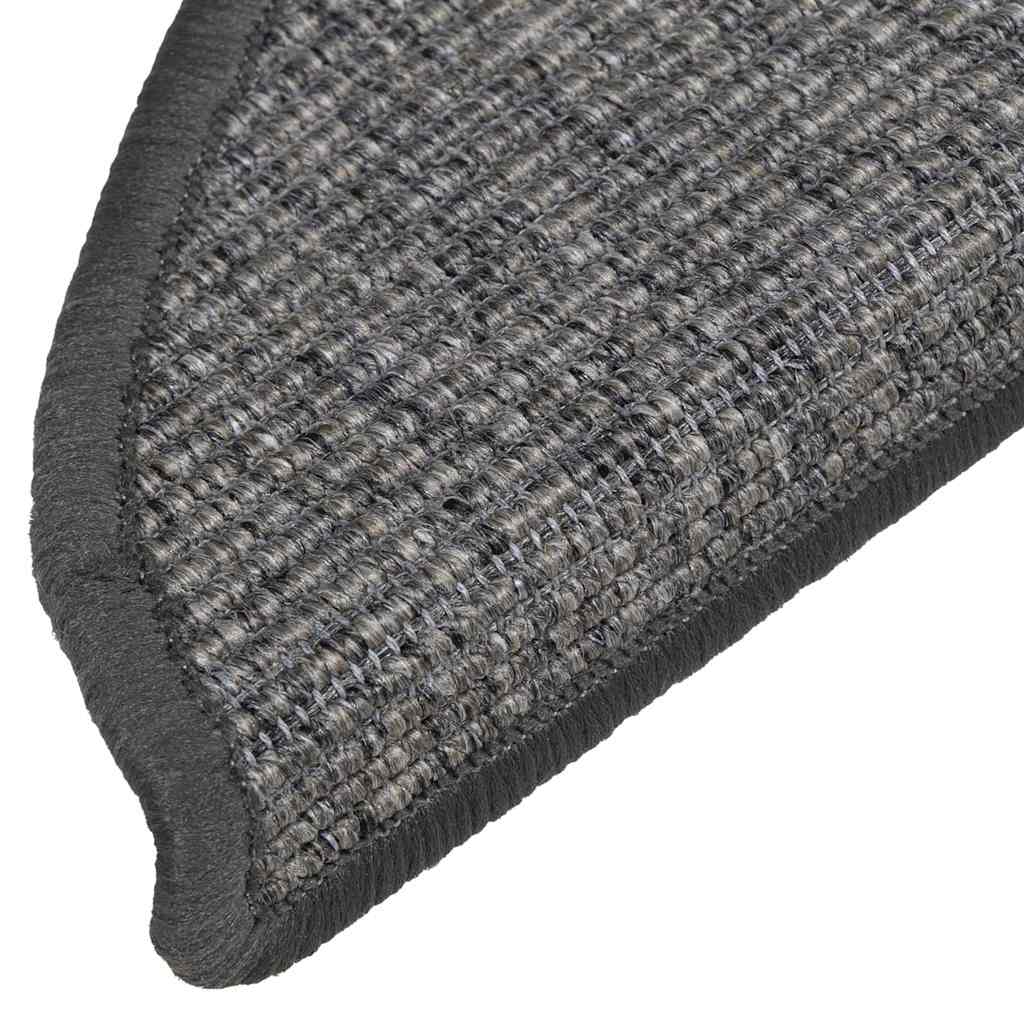 Stufenmatten 15 Stk. 56x17x3 cm Beige und Grau Halbrund