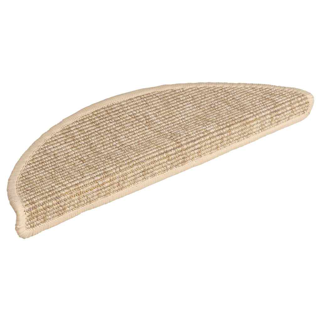 Stufenmatten 15 Stk. 56x17x3 cm Hellbeige Halbrund