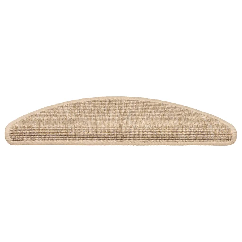 Stufenmatten 15 Stk. 56x17x3 cm Hellbeige Halbrund