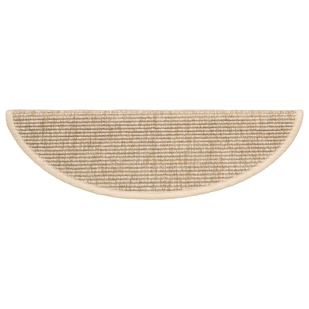 Stufenmatten 15 Stk. 56x17x3 cm Hellbeige Halbrund