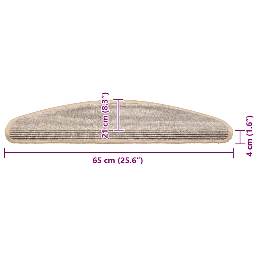 Stufenmatten 15 Stk. 65x21x4 cm Silber Halbrund Groß