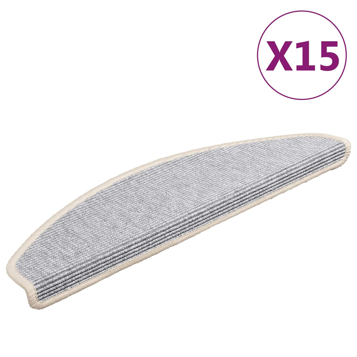 Stufenmatten 15 Stk. 65x21x4 cm Silber Halbrund Groß