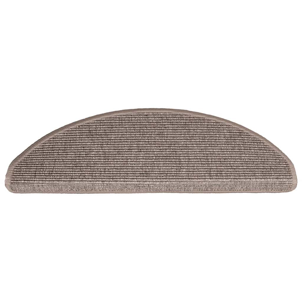 Stufenmatten 15 Stk. 65x21x4 cm Dunkelbeige Halbrund Groß