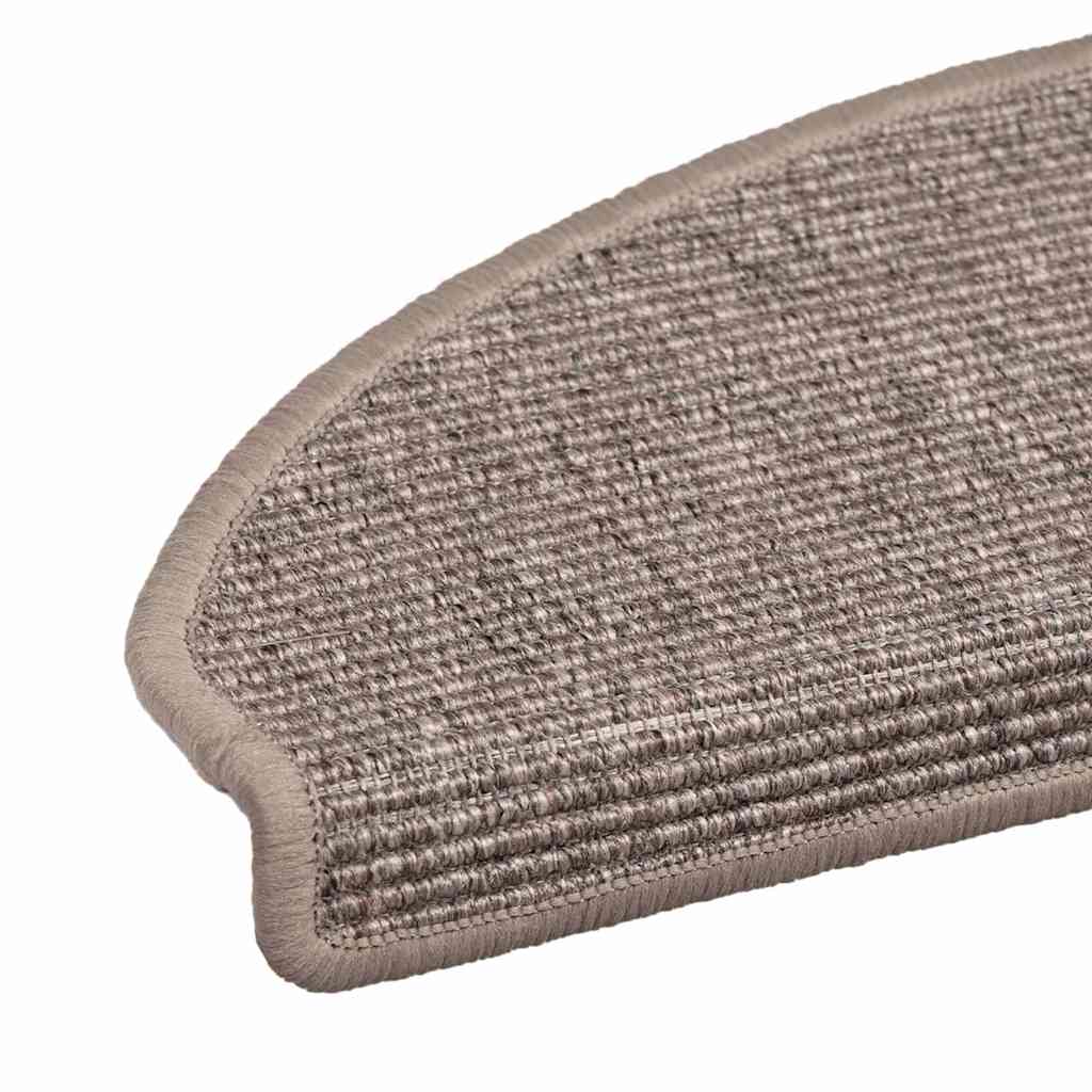 Stufenmatten 15 Stk. 65x21x4 cm Dunkelbeige Halbrund Groß