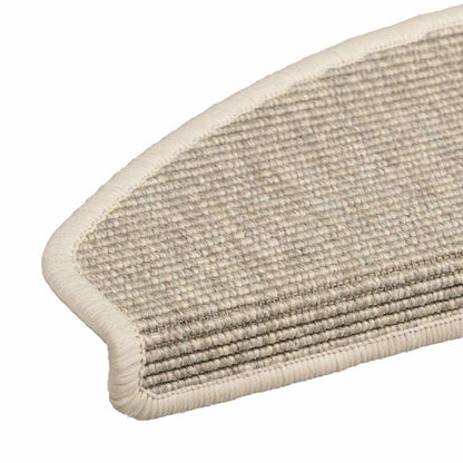 Stufenmatten 15 Stk. 65x21x4 cm Hellbeige Halbrund Groß