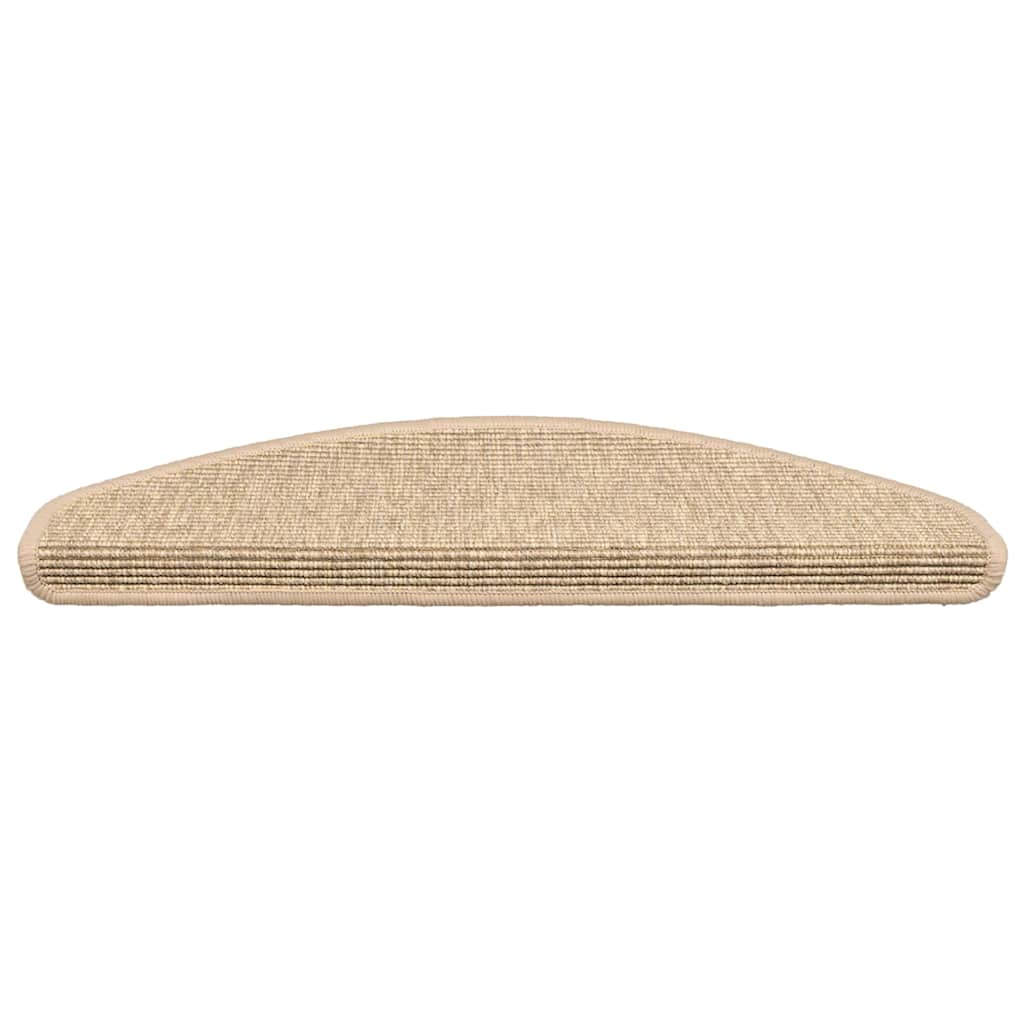 Stufenmatten 15 Stk. 65x21x4 cm Hellbeige Halbrund Groß