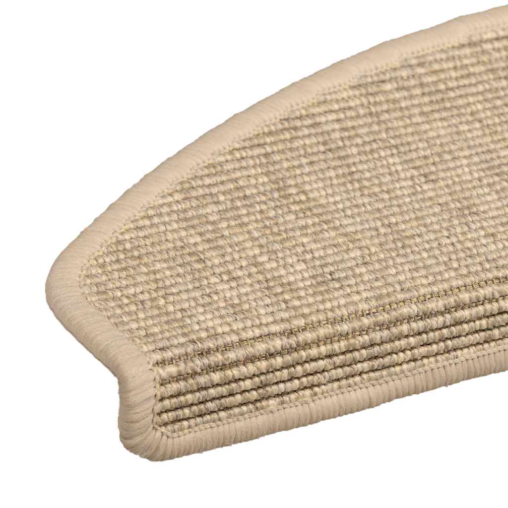 Stufenmatten 15 Stk. 65x21x4 cm Hellbeige Halbrund Groß