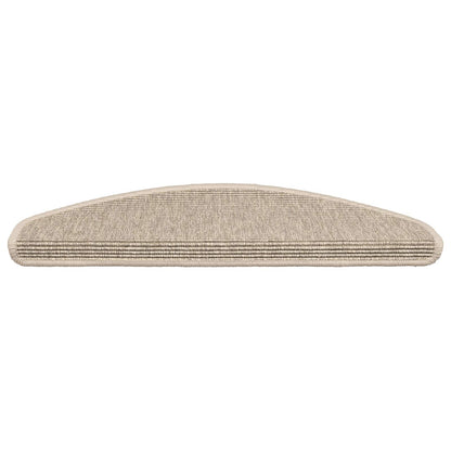 Stufenmatten 15 Stk. 65x21x4 cm Hellbeige Halbrund Groß