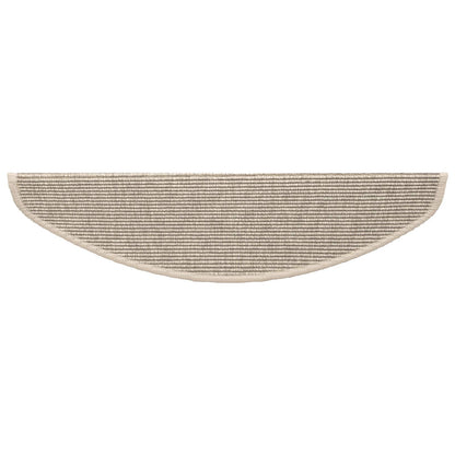 Stufenmatten 15 Stk. 65x21x4 cm Hellbeige Halbrund Groß