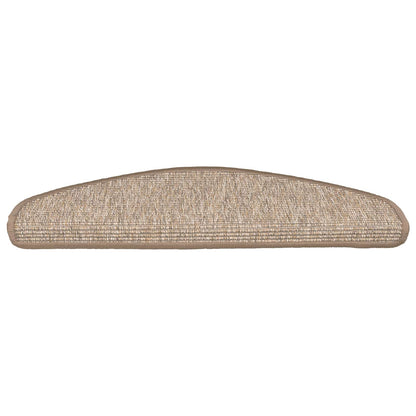 Stufenmatten 15 Stk. 65x21x4 cm Hellbraun Halbrund Groß