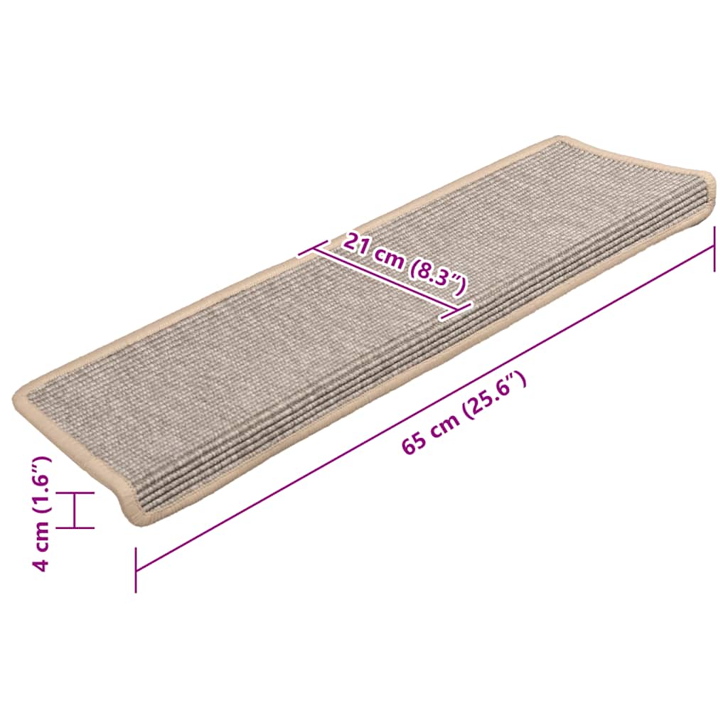Stufenmatten 15 Stk. 65x21x4 cm Silber Rechteckiger Rand