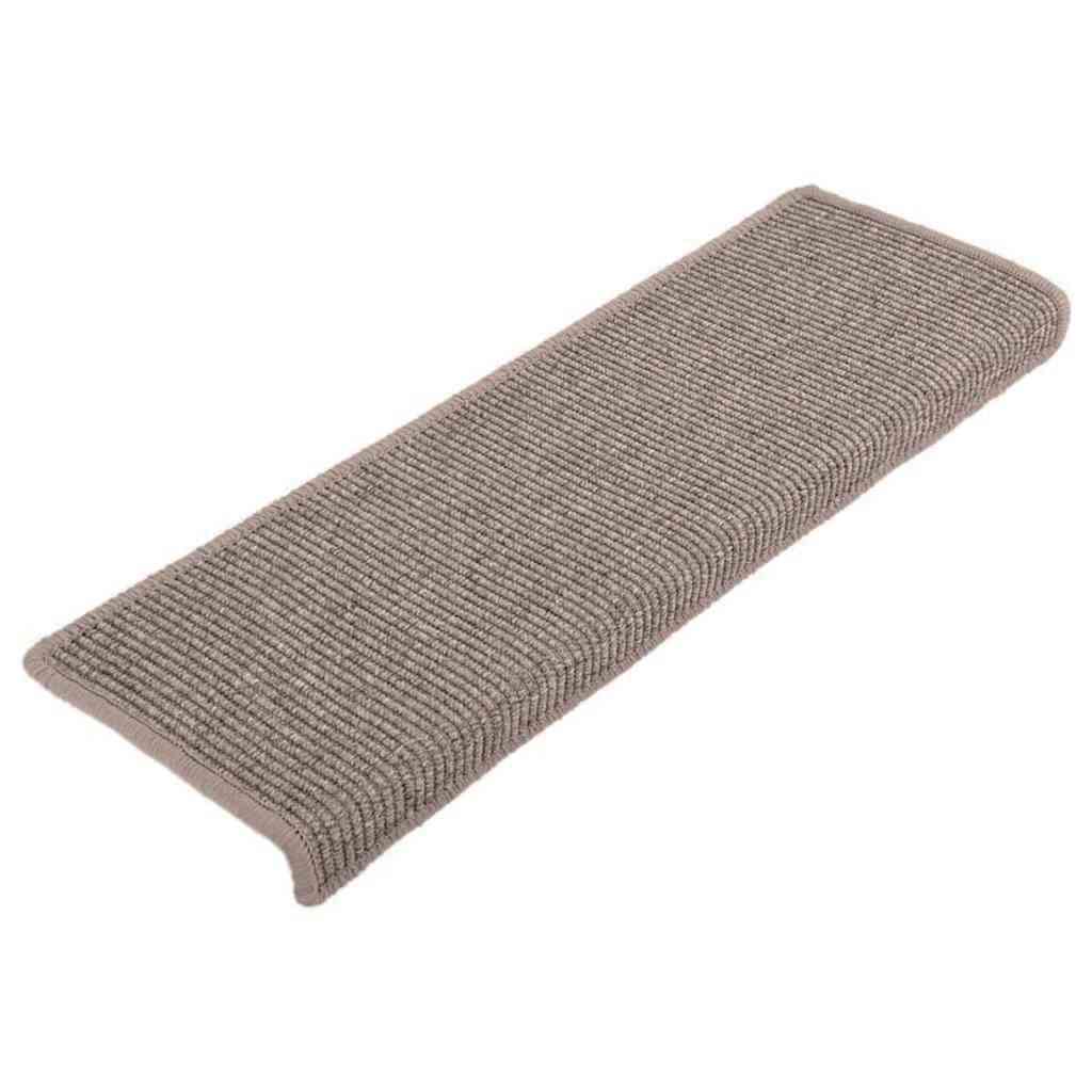 Stufenmatten 15 Stk. 65x21x4 cm Dunkelbeige Rechteckiger Rand