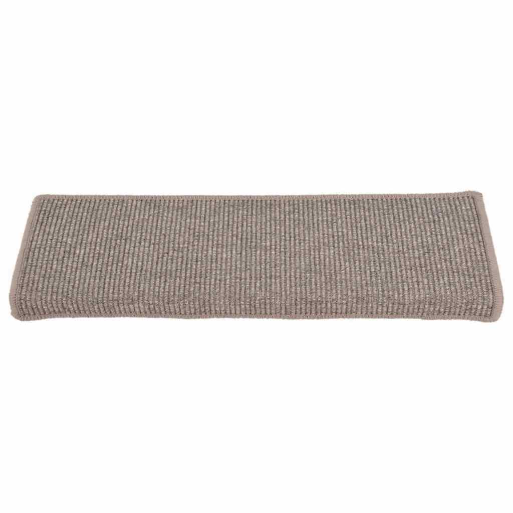 Stufenmatten 15 Stk. 65x21x4 cm Dunkelbeige Rechteckiger Rand