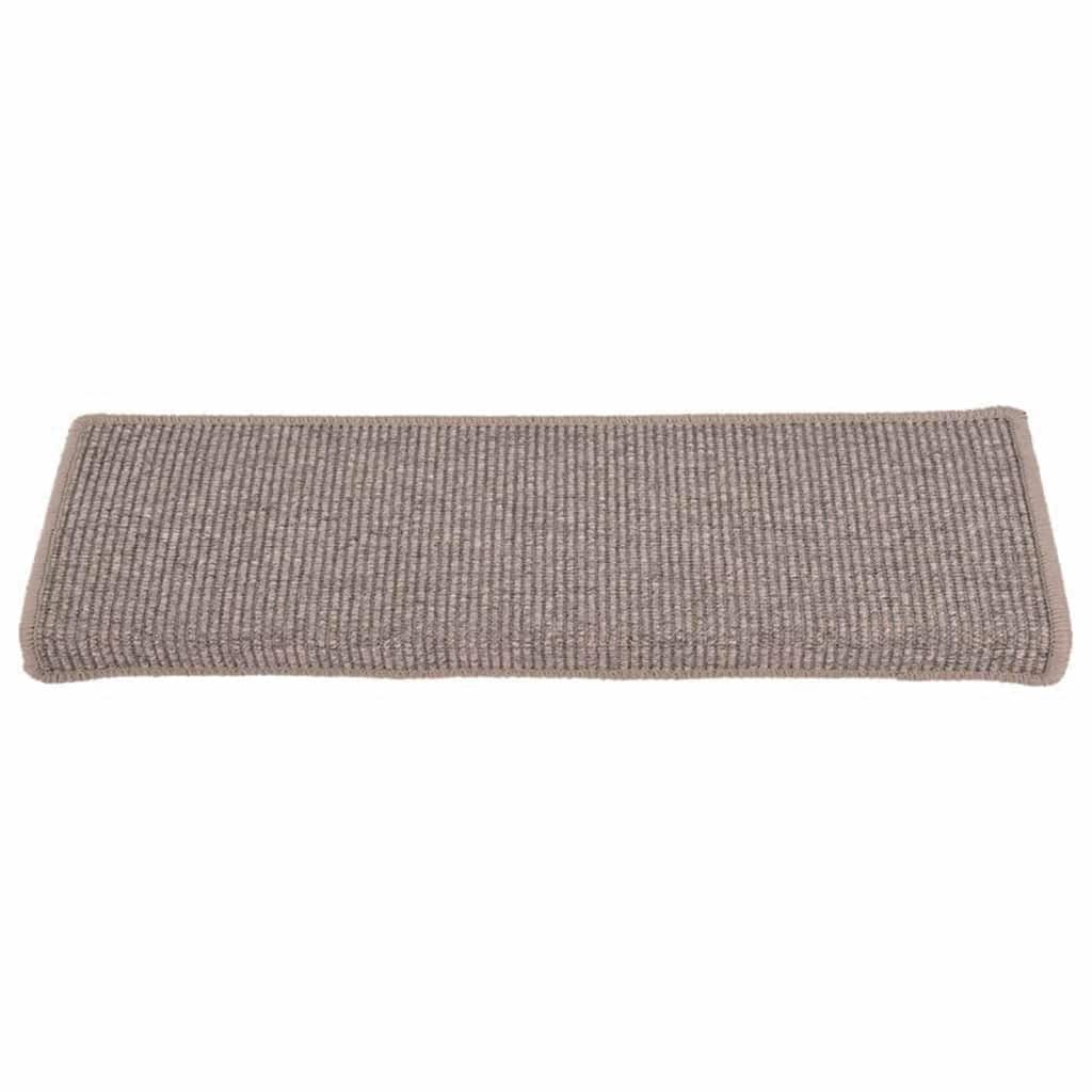 Stufenmatten 15 Stk. 65x21x4 cm Dunkelbeige Rechteckiger Rand