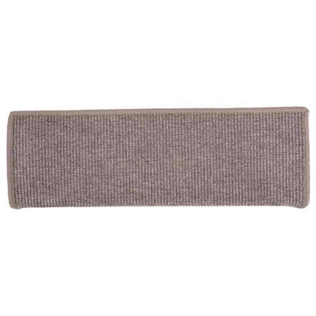 Stufenmatten 15 Stk. 65x21x4 cm Dunkelbeige Rechteckiger Rand