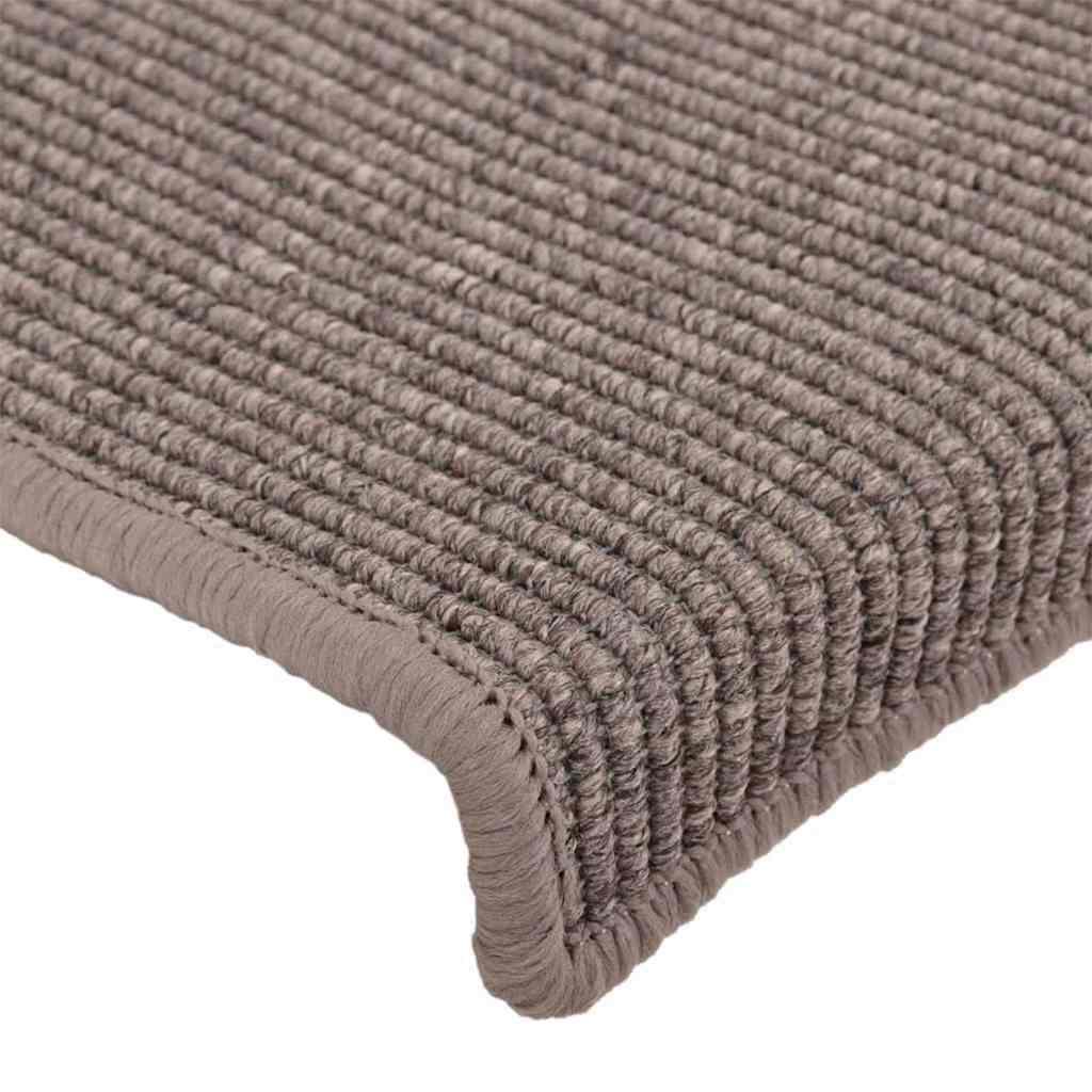 Stufenmatten 15 Stk. 65x21x4 cm Dunkelbeige Rechteckiger Rand