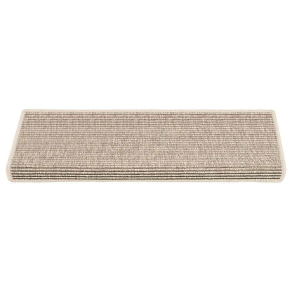 Stufenmatten 15 Stk. 65x21x4 cm Hellbeige Rechteckiger Rand