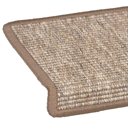 Stufenmatten 15 Stk. 65x21x4 cm Hellbraun Rechteckiger Rand