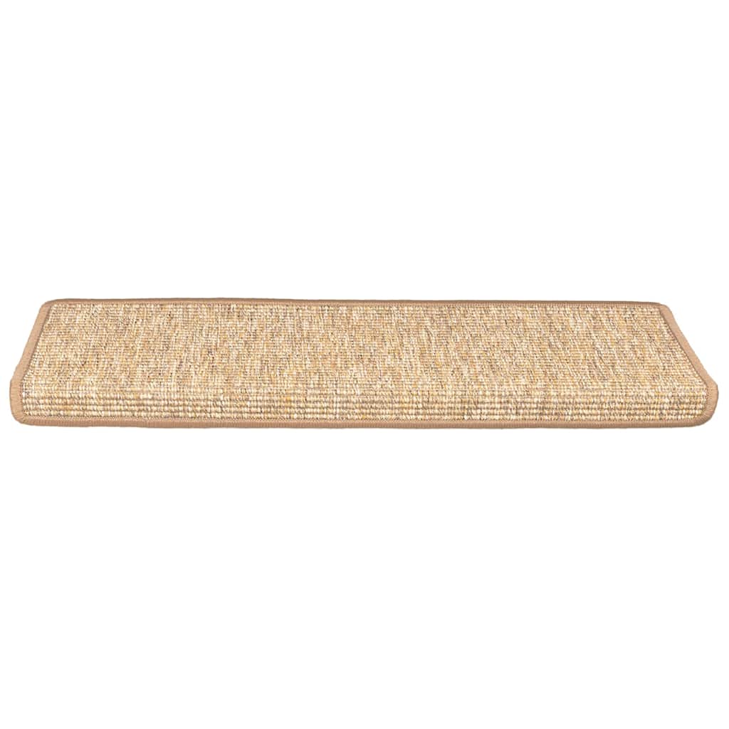 Stufenmatten 15 Stk. 65x21x4 cm Hellbraun Rechteckiger Rand